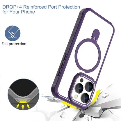 For iPhone 15 Pro GW202 Kickstand Phone Case Back Cover Compatible with Magsafe