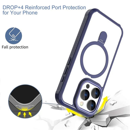 For iPhone 15 Pro GW202 Kickstand Phone Case Back Cover Compatible with Magsafe