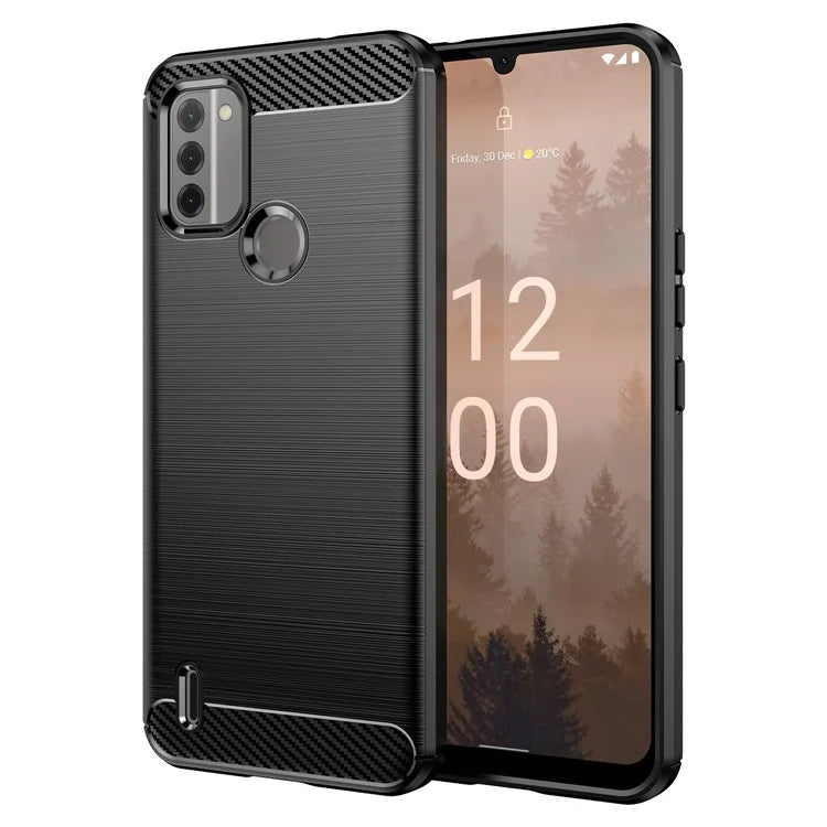 For Nokia C31 4G Mobile Phone Case Soft TPU Carbon Fiber Texture Phone Shell