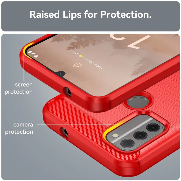 For Nokia C31 4G Mobile Phone Case Soft TPU Carbon Fiber Texture Phone Shell