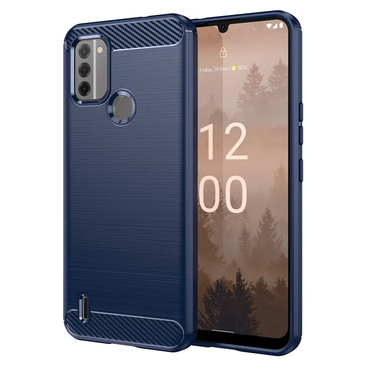 For Nokia C31 4G Mobile Phone Case Soft TPU Carbon Fiber Texture Phone Shell