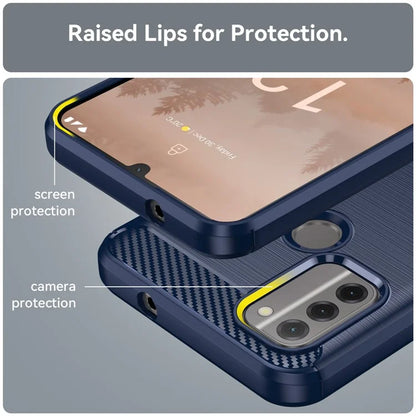 For Nokia C31 4G Mobile Phone Case Soft TPU Carbon Fiber Texture Phone Shell