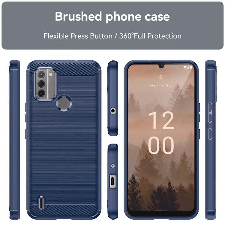 For Nokia C31 4G Mobile Phone Case Soft TPU Carbon Fiber Texture Phone Shell