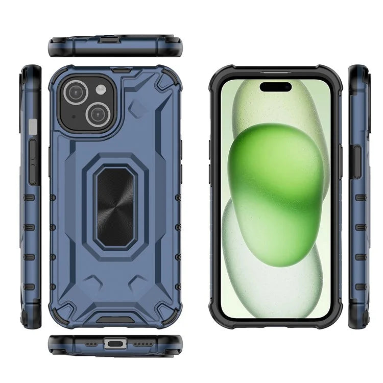 For iPhone 15 Case Hard PC Soft TPU Drop Protection Phone Cover