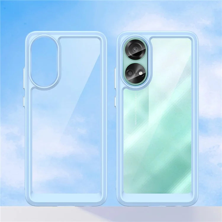 For Oppo A78 4G Case Scratch-resistant TPU+Acrylic Phone Shell Cover