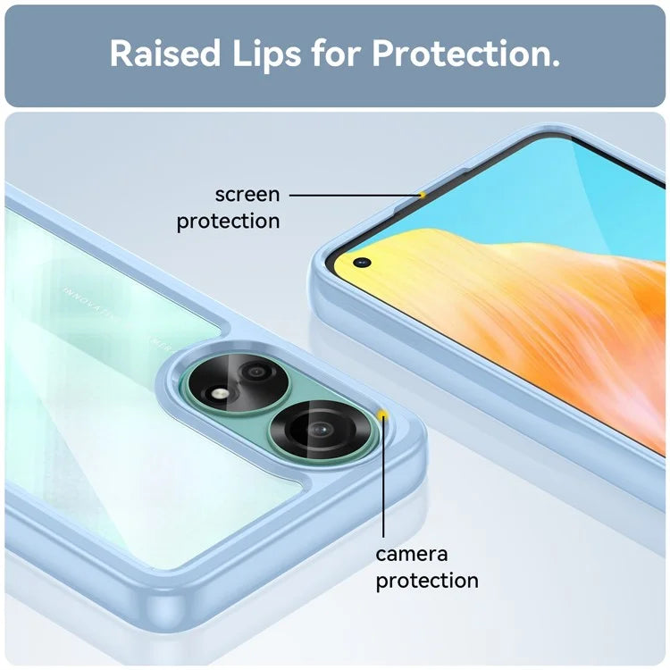 For Oppo A78 4G Case Scratch-resistant TPU+Acrylic Phone Shell Cover