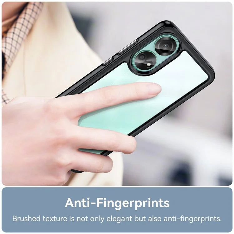 For Oppo A78 4G Case Scratch-resistant TPU+Acrylic Phone Shell Cover