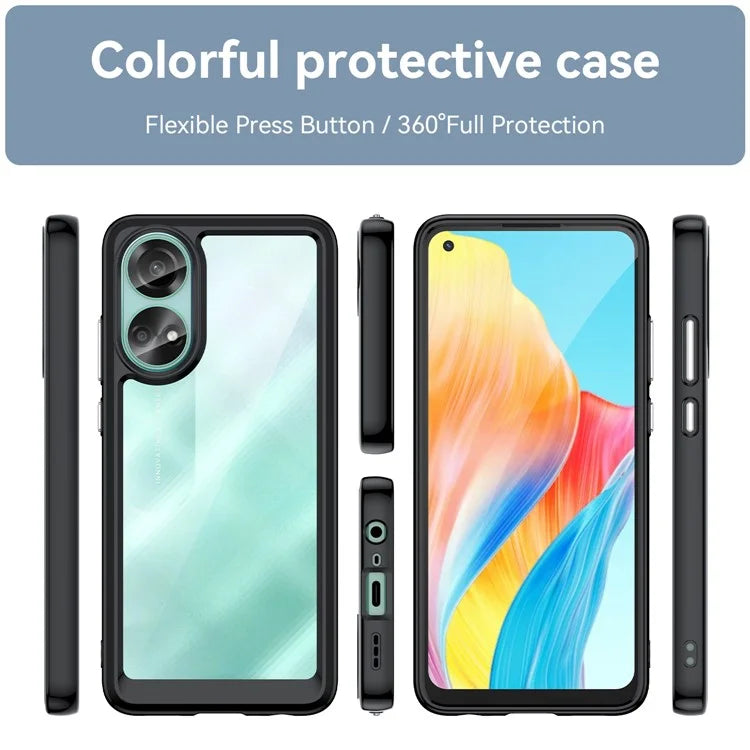 For Oppo A78 4G Case Scratch-resistant TPU+Acrylic Phone Shell Cover