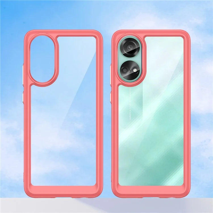 For Oppo A78 4G Case Scratch-resistant TPU+Acrylic Phone Shell Cover