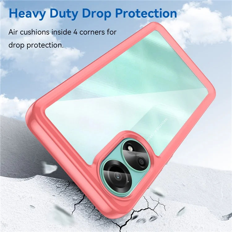 For Oppo A78 4G Case Scratch-resistant TPU+Acrylic Phone Shell Cover