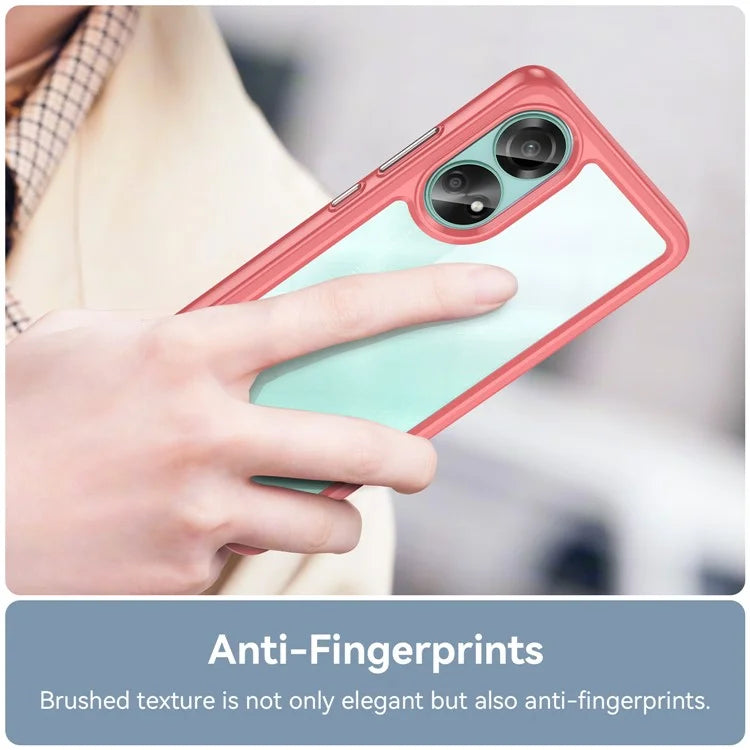 For Oppo A78 4G Case Scratch-resistant TPU+Acrylic Phone Shell Cover