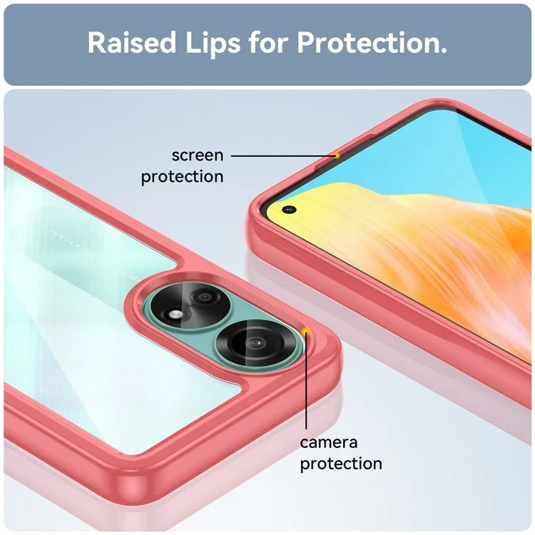 For Oppo A78 4G Case Scratch-resistant TPU+Acrylic Phone Shell Cover
