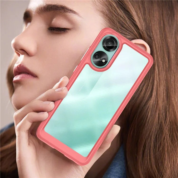 For Oppo A78 4G Case Scratch-resistant TPU+Acrylic Phone Shell Cover