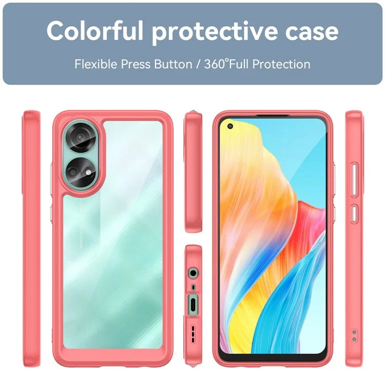 For Oppo A78 4G Case Scratch-resistant TPU+Acrylic Phone Shell Cover