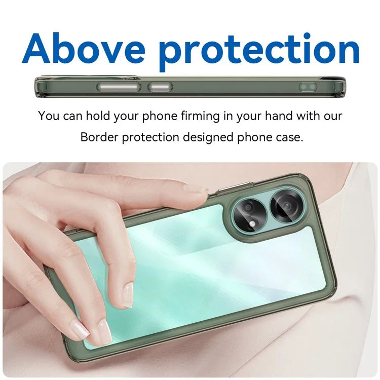 For Oppo A78 4G Case Scratch-resistant TPU+Acrylic Phone Shell Cover
