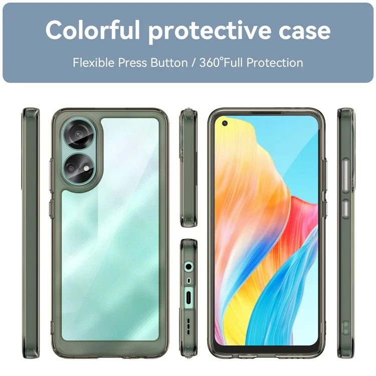 For Oppo A78 4G Case Scratch-resistant TPU+Acrylic Phone Shell Cover