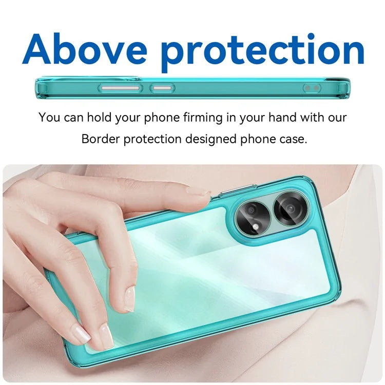 For Oppo A78 4G Case Scratch-resistant TPU+Acrylic Phone Shell Cover