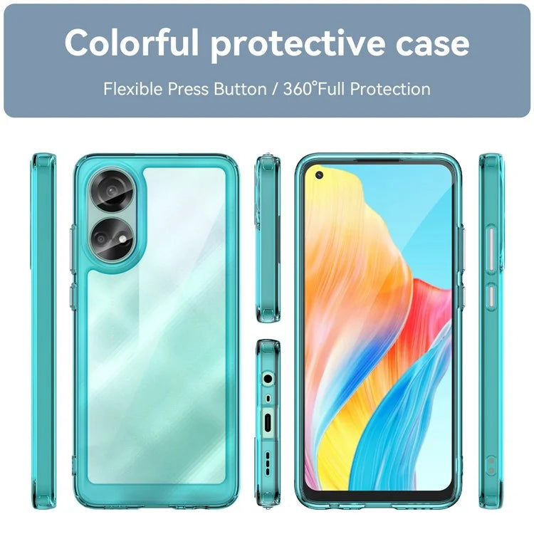 For Oppo A78 4G Case Scratch-resistant TPU+Acrylic Phone Shell Cover