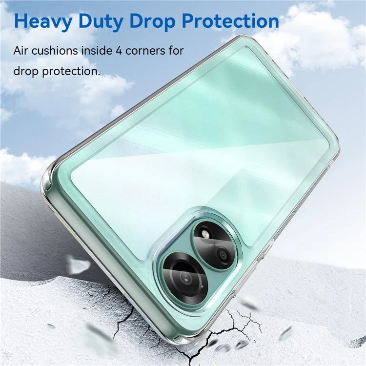 For Oppo A78 4G Case Scratch-resistant TPU+Acrylic Phone Shell Cover