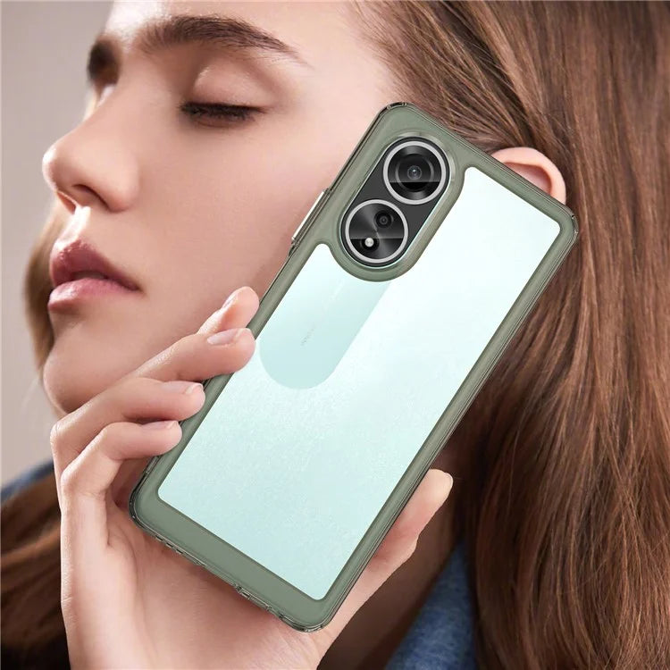 For Oppo A58 4G Case TPU+Acrylic Shockproof Anti-fall Protective Phone Cover