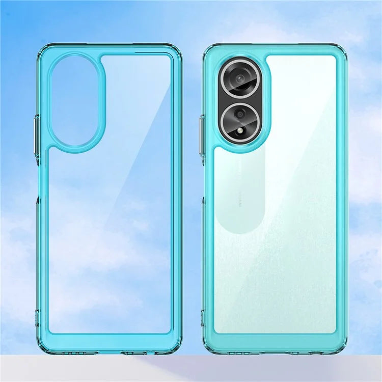 For Oppo A58 4G Case TPU+Acrylic Shockproof Anti-fall Protective Phone Cover
