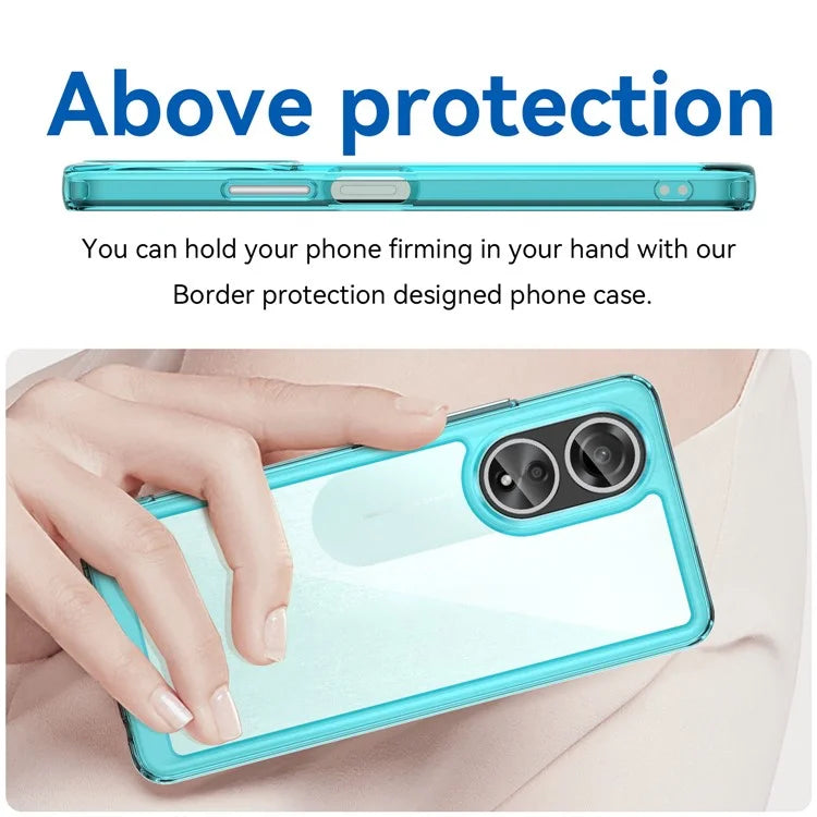For Oppo A58 4G Case TPU+Acrylic Shockproof Anti-fall Protective Phone Cover