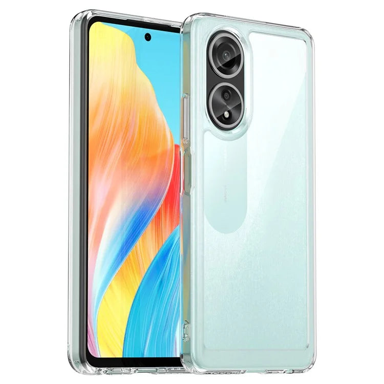For Oppo A58 4G Case TPU+Acrylic Shockproof Anti-fall Protective Phone Cover