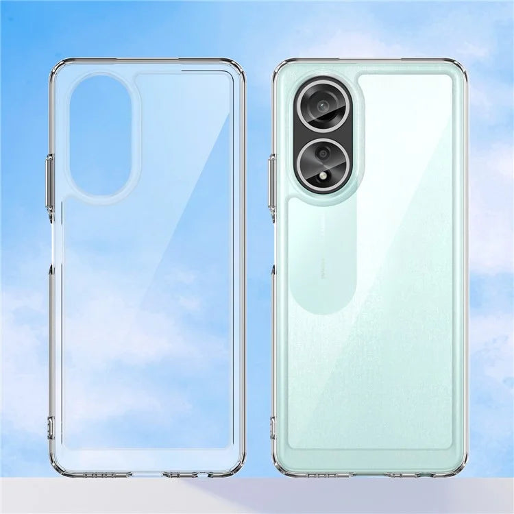 For Oppo A58 4G Case TPU+Acrylic Shockproof Anti-fall Protective Phone Cover