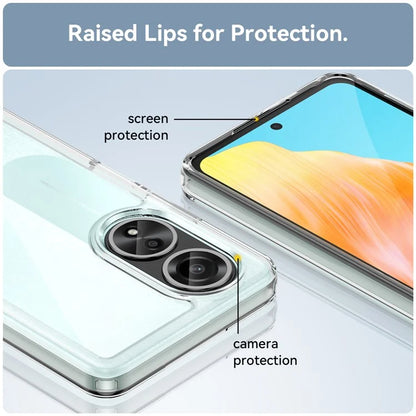 For Oppo A58 4G Case TPU+Acrylic Shockproof Anti-fall Protective Phone Cover