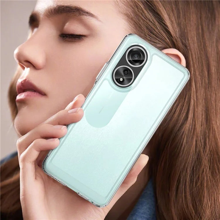 For Oppo A58 4G Case TPU+Acrylic Shockproof Anti-fall Protective Phone Cover