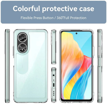 For Oppo A58 4G Case TPU+Acrylic Shockproof Anti-fall Protective Phone Cover