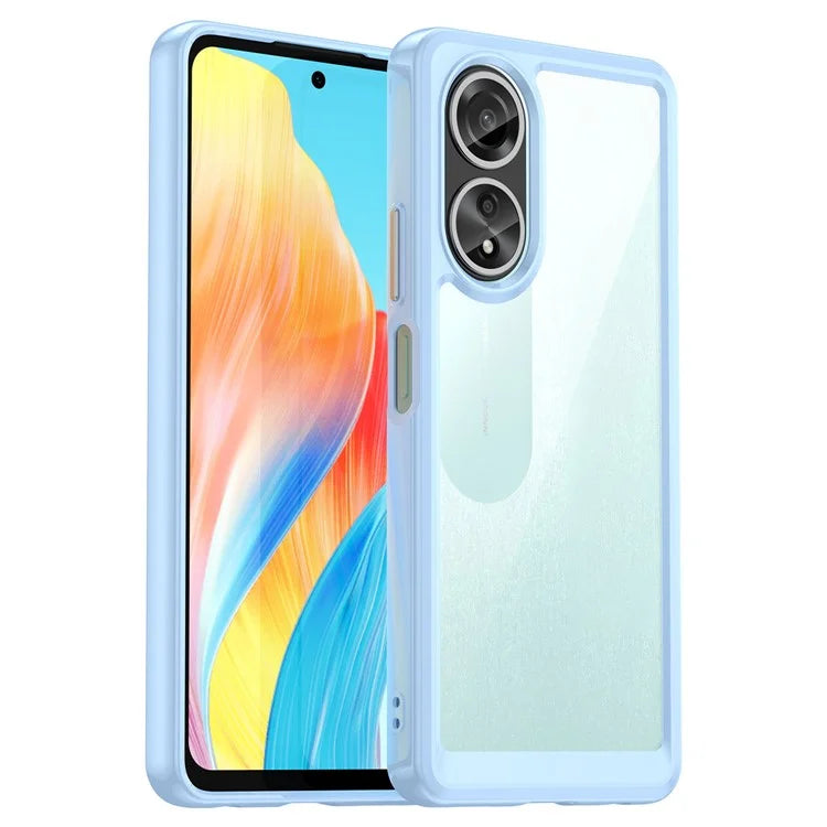 For Oppo A58 4G Case TPU+Acrylic Shockproof Anti-fall Protective Phone Cover
