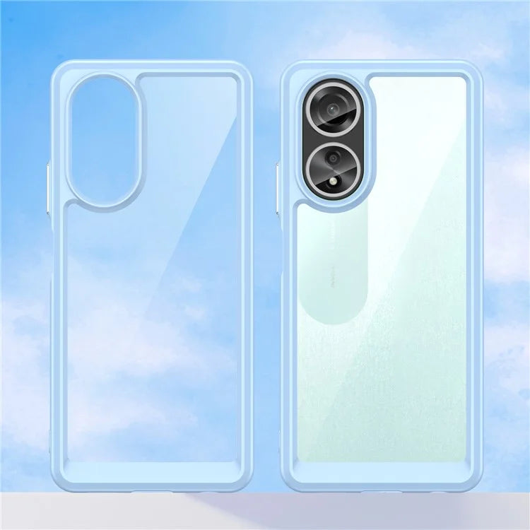 For Oppo A58 4G Case TPU+Acrylic Shockproof Anti-fall Protective Phone Cover