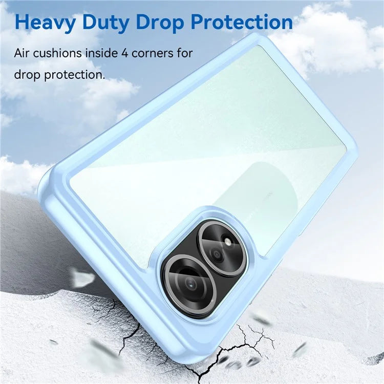 For Oppo A58 4G Case TPU+Acrylic Shockproof Anti-fall Protective Phone Cover