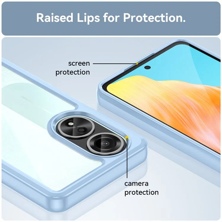 For Oppo A58 4G Case TPU+Acrylic Shockproof Anti-fall Protective Phone Cover