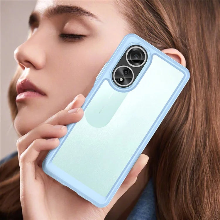 For Oppo A58 4G Case TPU+Acrylic Shockproof Anti-fall Protective Phone Cover