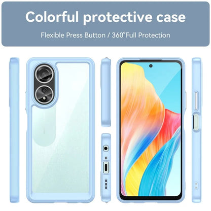 For Oppo A58 4G Case TPU+Acrylic Shockproof Anti-fall Protective Phone Cover