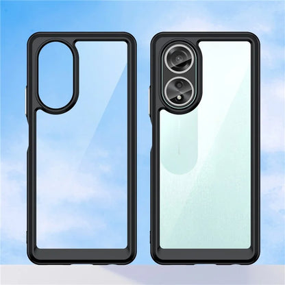 For Oppo A58 4G Case TPU+Acrylic Shockproof Anti-fall Protective Phone Cover