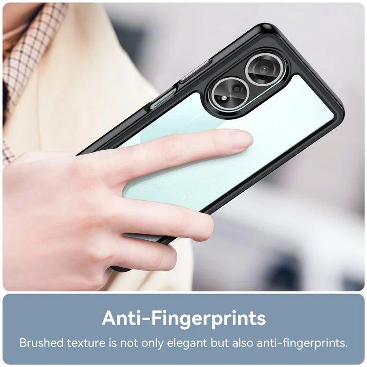 For Oppo A58 4G Case TPU+Acrylic Shockproof Anti-fall Protective Phone Cover