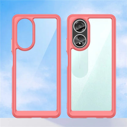 For Oppo A58 4G Case TPU+Acrylic Shockproof Anti-fall Protective Phone Cover