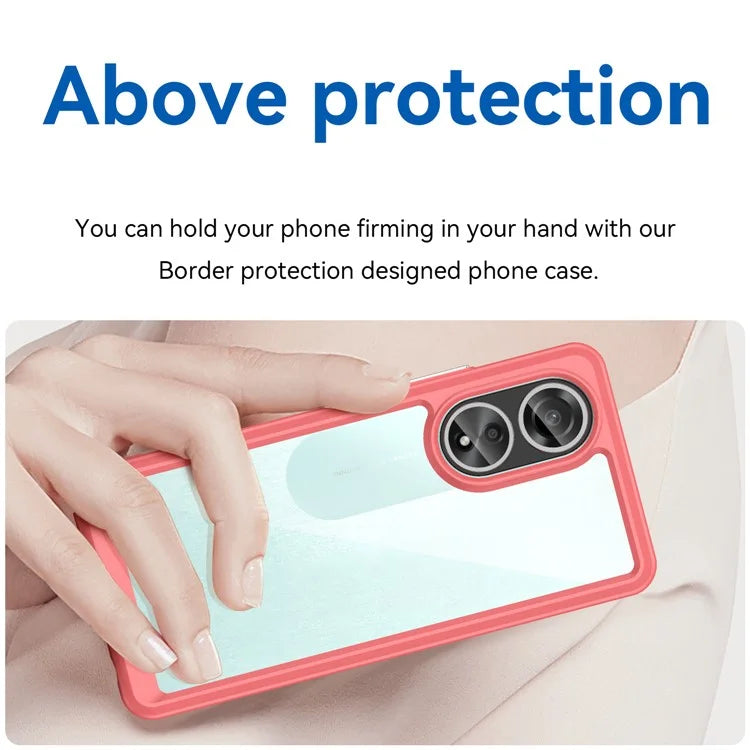 For Oppo A58 4G Case TPU+Acrylic Shockproof Anti-fall Protective Phone Cover