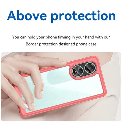 For Oppo A58 4G Case TPU+Acrylic Shockproof Anti-fall Protective Phone Cover