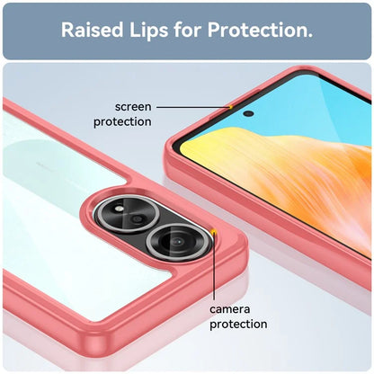 For Oppo A58 4G Case TPU+Acrylic Shockproof Anti-fall Protective Phone Cover