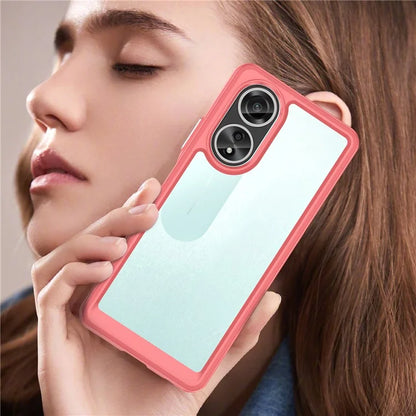 For Oppo A58 4G Case TPU+Acrylic Shockproof Anti-fall Protective Phone Cover