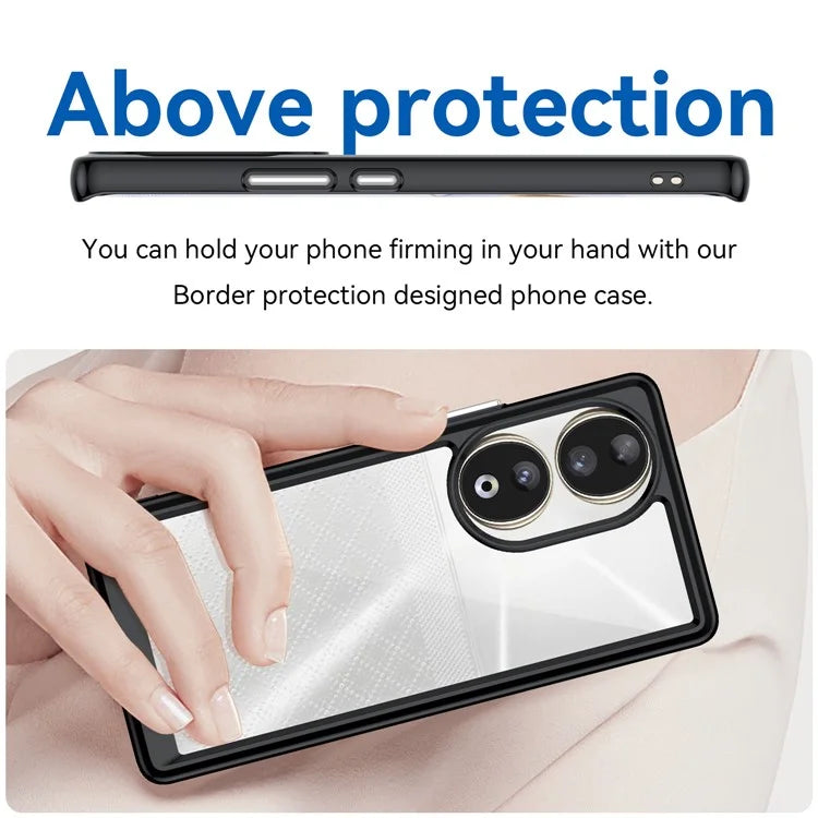 For Honor 80 5G Case TPU + Acrylic Drop-proof Smart Phone Back Cover