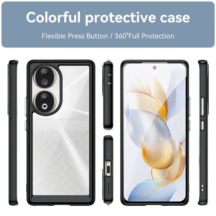For Honor 80 5G Case TPU + Acrylic Drop-proof Smart Phone Back Cover