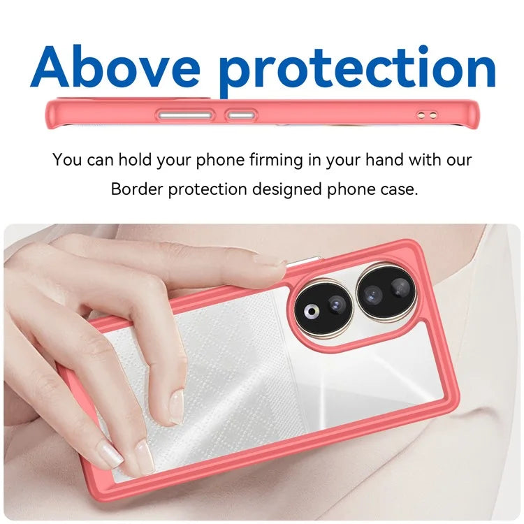 For Honor 80 5G Case TPU + Acrylic Drop-proof Smart Phone Back Cover
