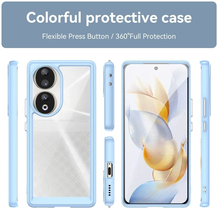 For Honor 80 5G Case TPU + Acrylic Drop-proof Smart Phone Back Cover