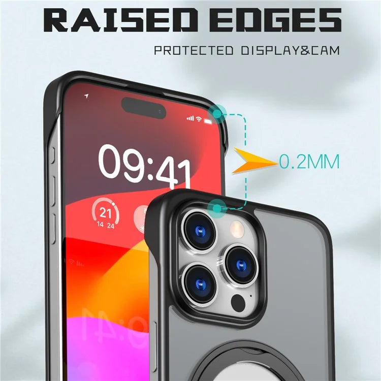 For iPhone 15 Pro Phone Case TPU+Acrylic Frameless Shockproof Cover