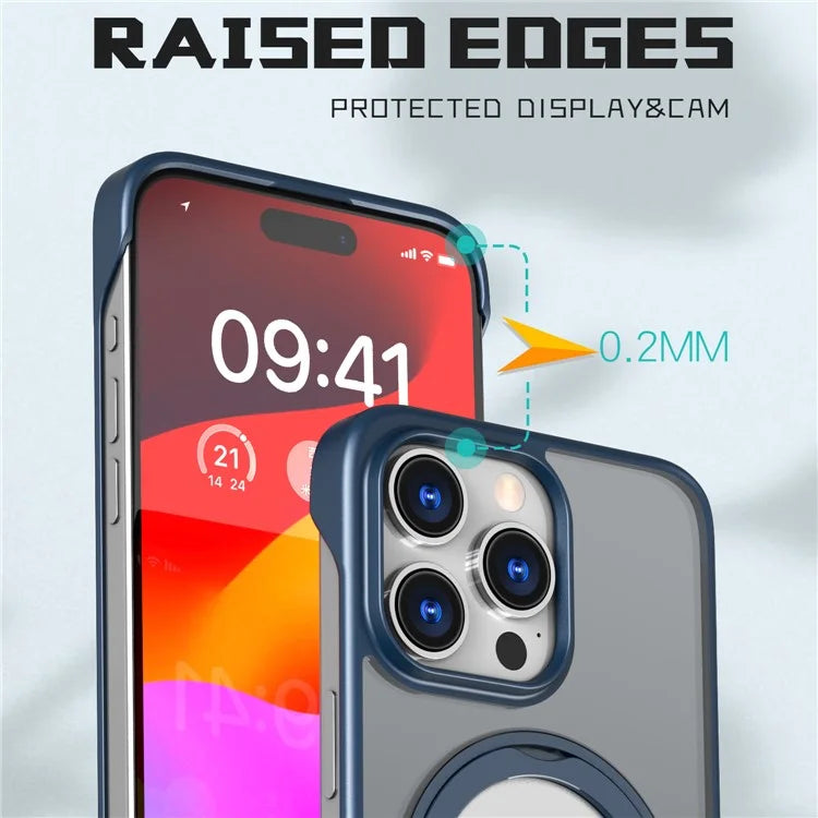 For iPhone 15 Pro Phone Case TPU+Acrylic Frameless Shockproof Cover